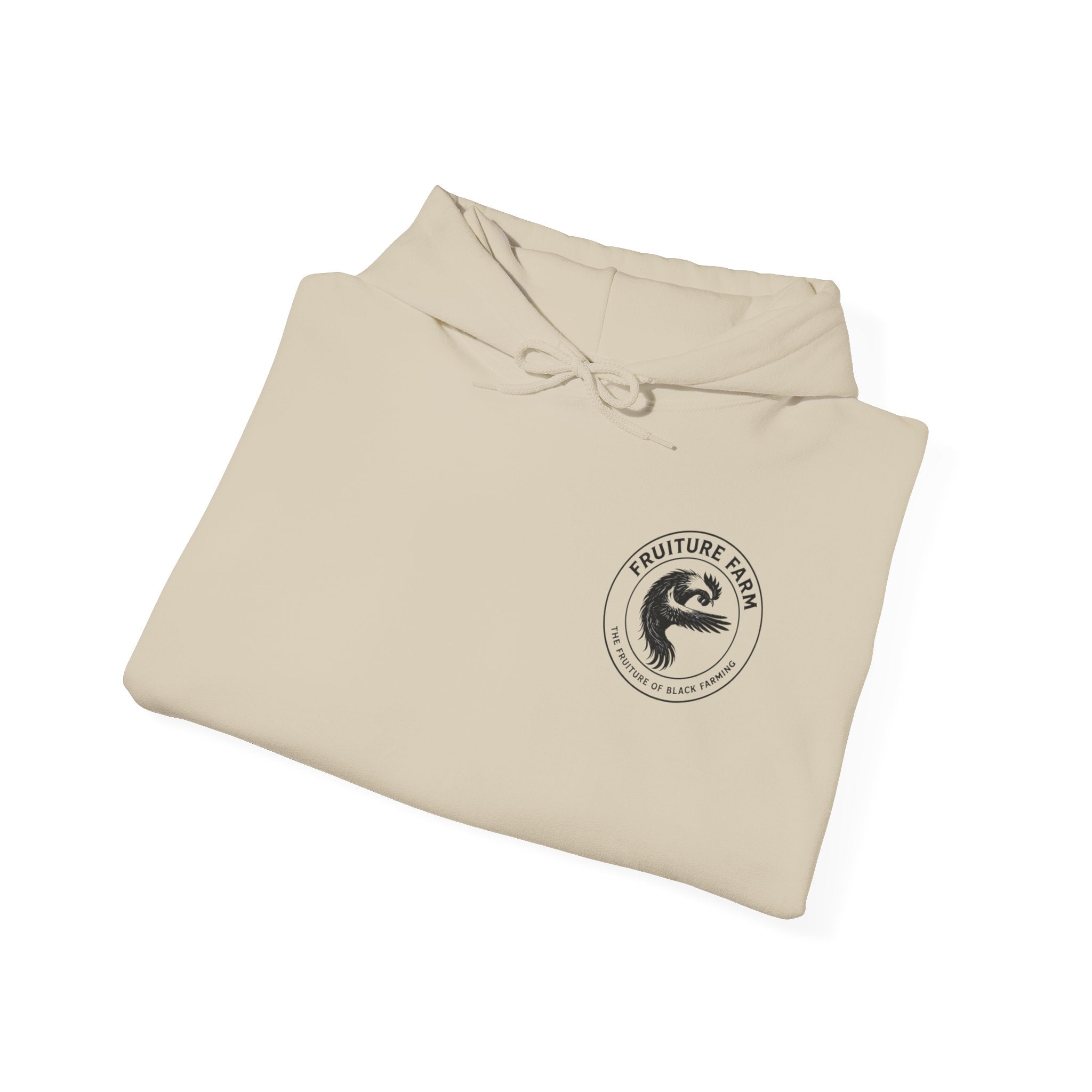 Fruit Farm Logo Hoodie - Minimal Monochrome Crest Pullover