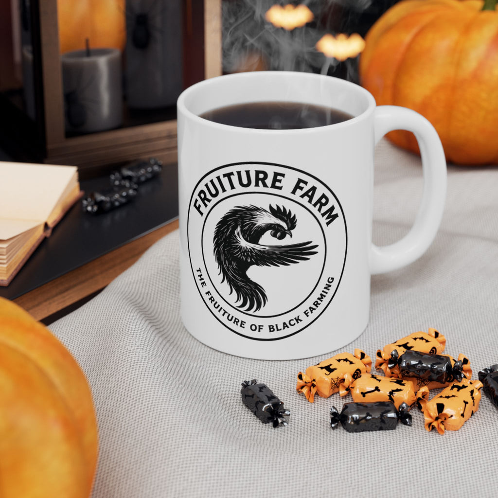 Ceramic Mug — Vintage Fruiture Farm Logo Coffee Cup (11oz, 15oz)