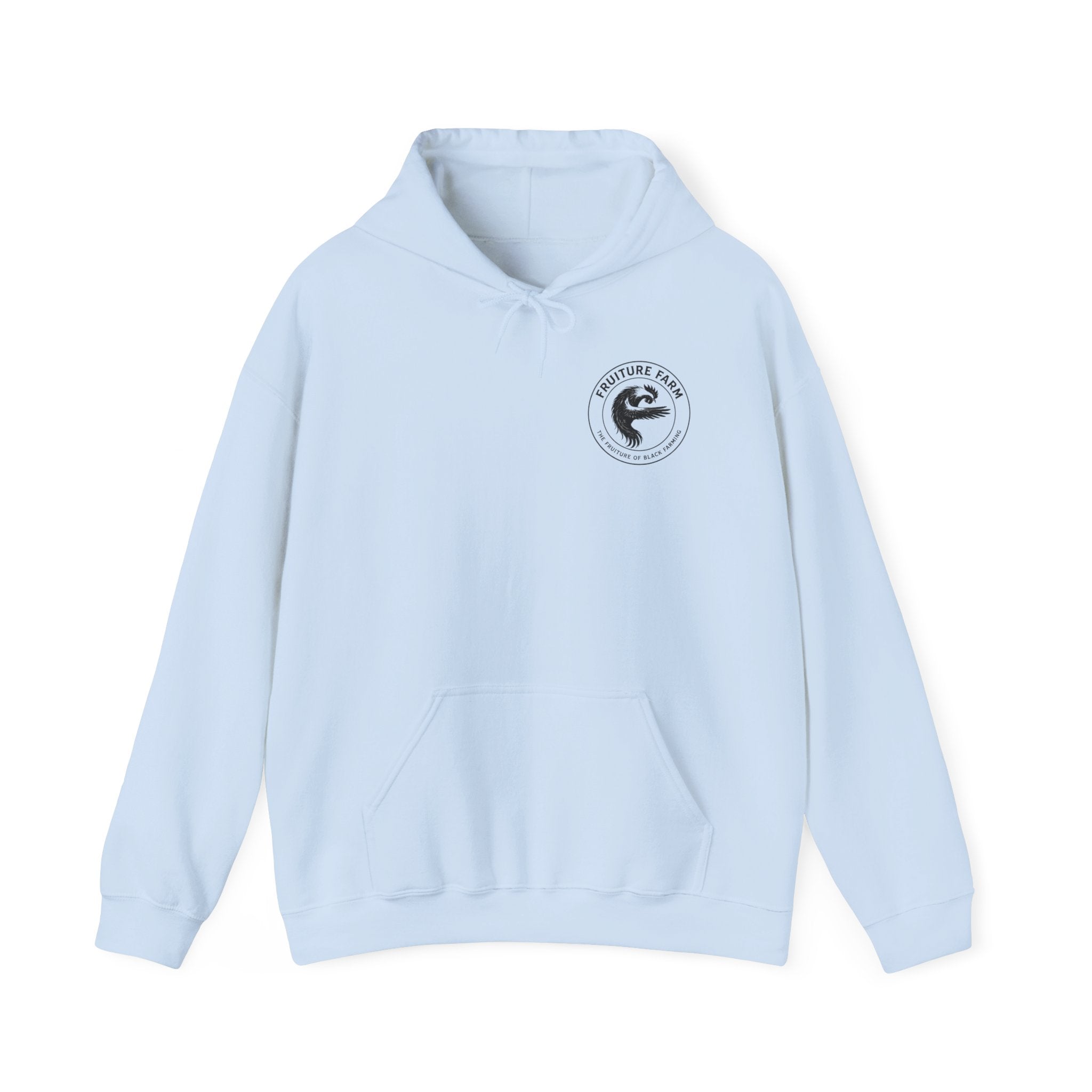 Fruit Farm Logo Hoodie - Minimal Monochrome Crest Pullover