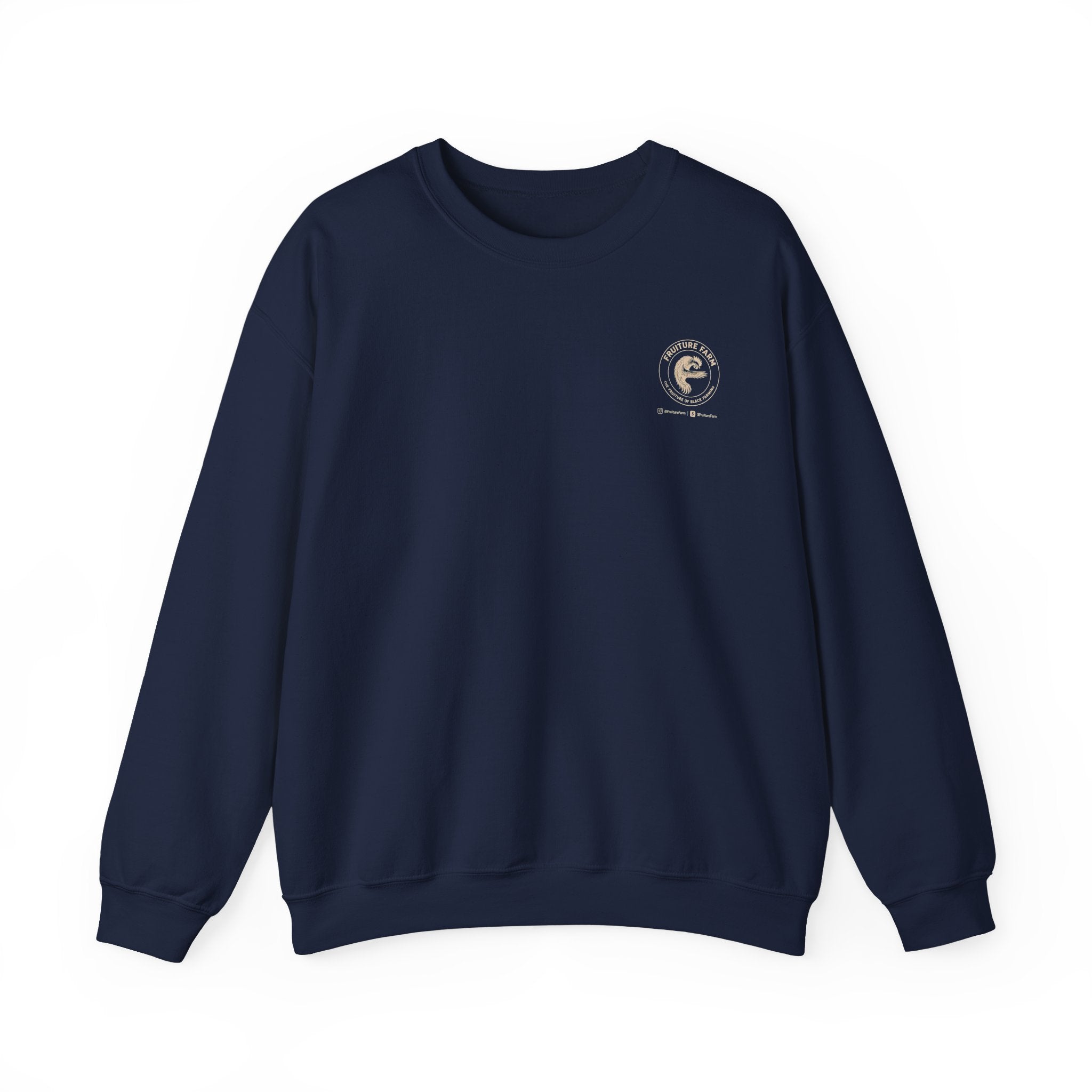 Fruiture Farm Crewneck Sweatshirt — "The Future of Black Farming" Logo Pullover