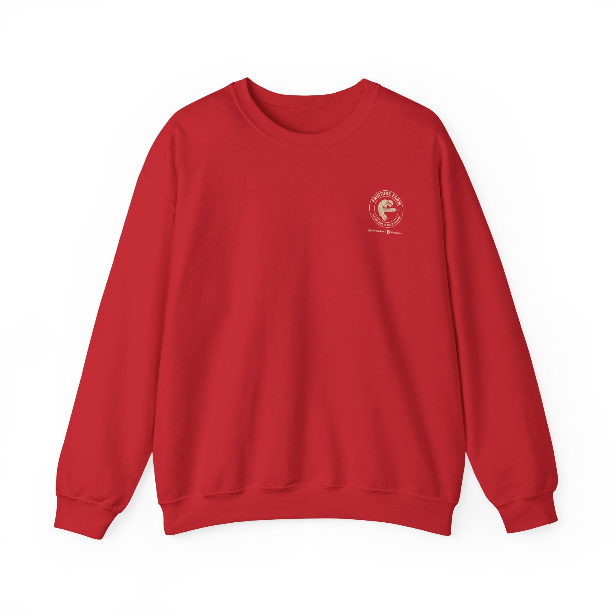 Fruiture Farm Crewneck Sweatshirt — "The Future of Black Farming" Logo Pullover