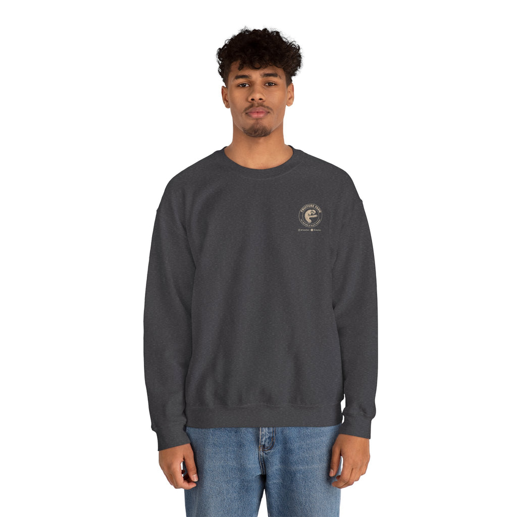 Fruiture Farm Crewneck Sweatshirt — "The Future of Black Farming" Logo Pullover