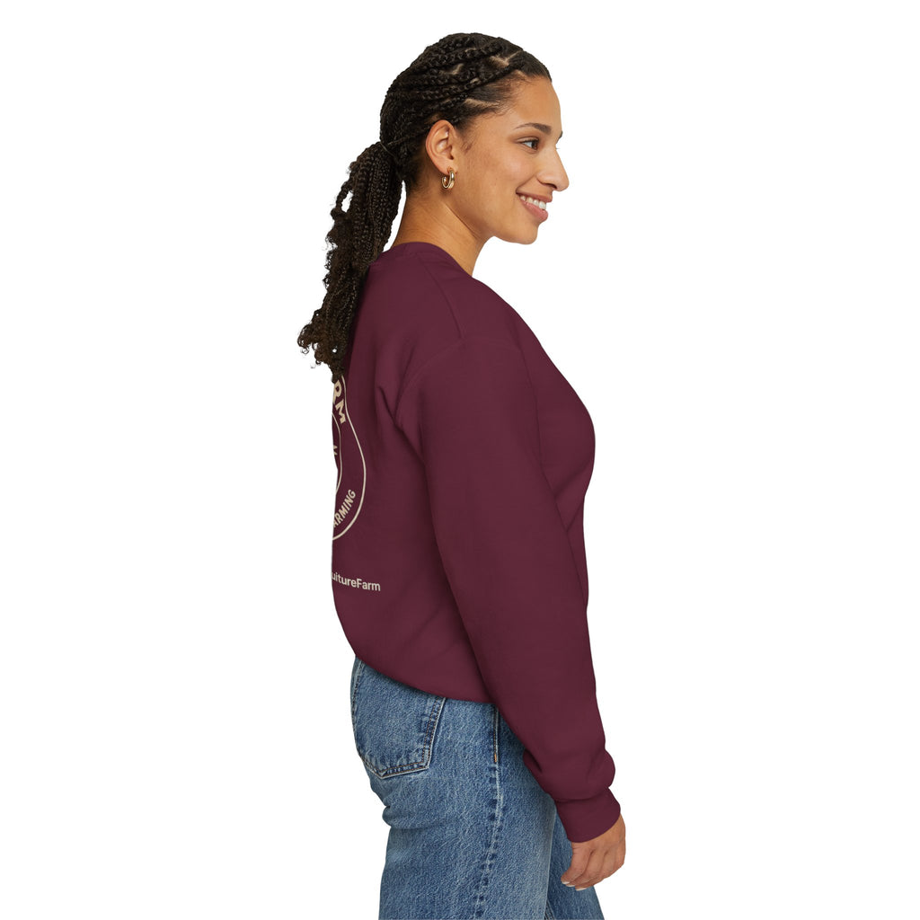 Fruiture Farm Crewneck Sweatshirt — "The Future of Black Farming" Logo Pullover