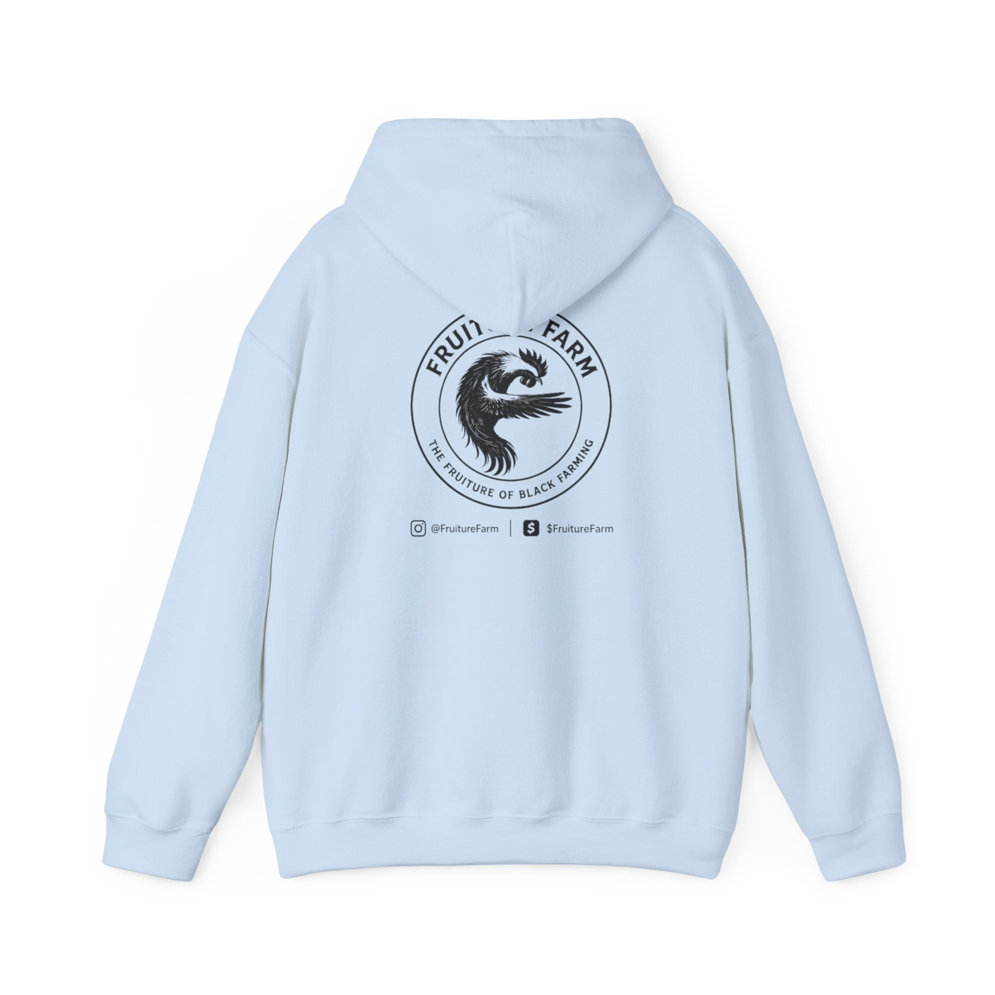 Fruit Farm Logo Hoodie - Minimal Monochrome Crest Pullover