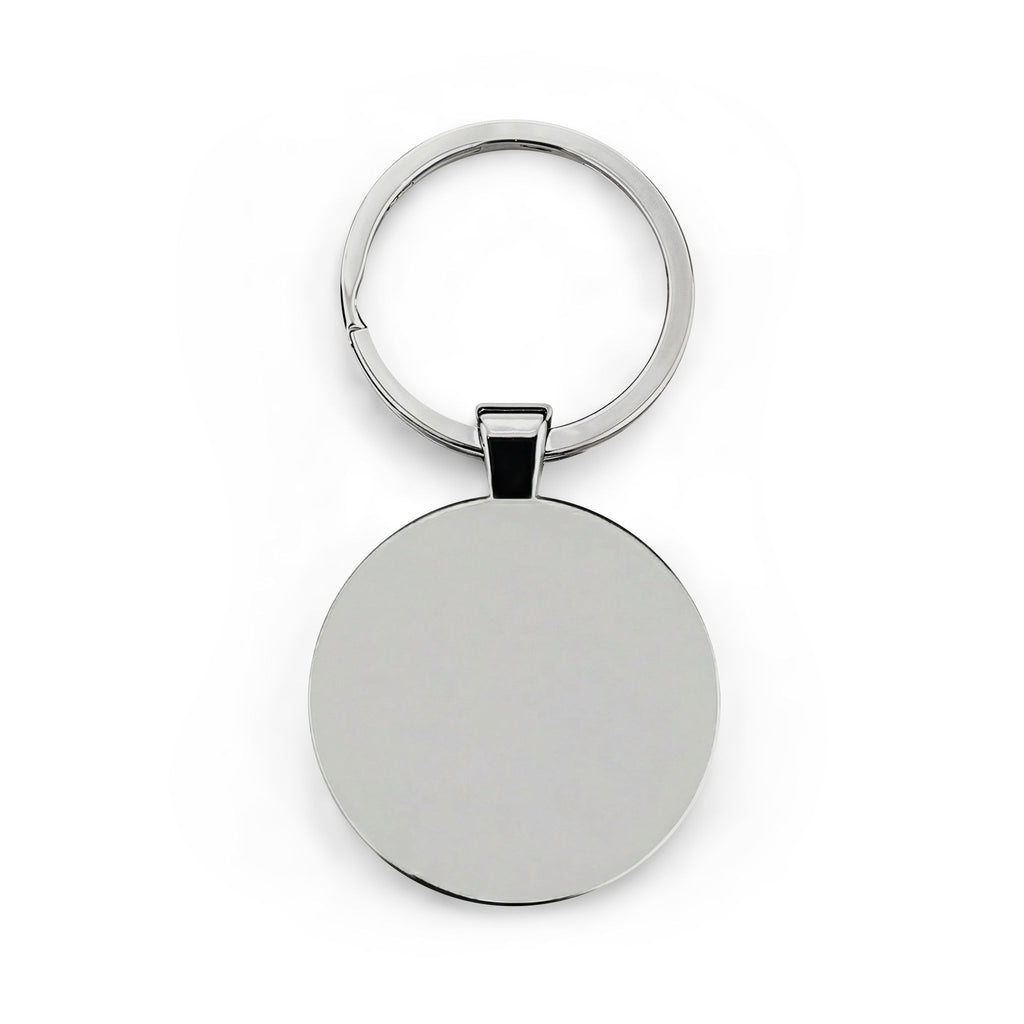Round Stainless Steel Keychain — 'Fruiture Farm' Black Phoenix Logo Keyring