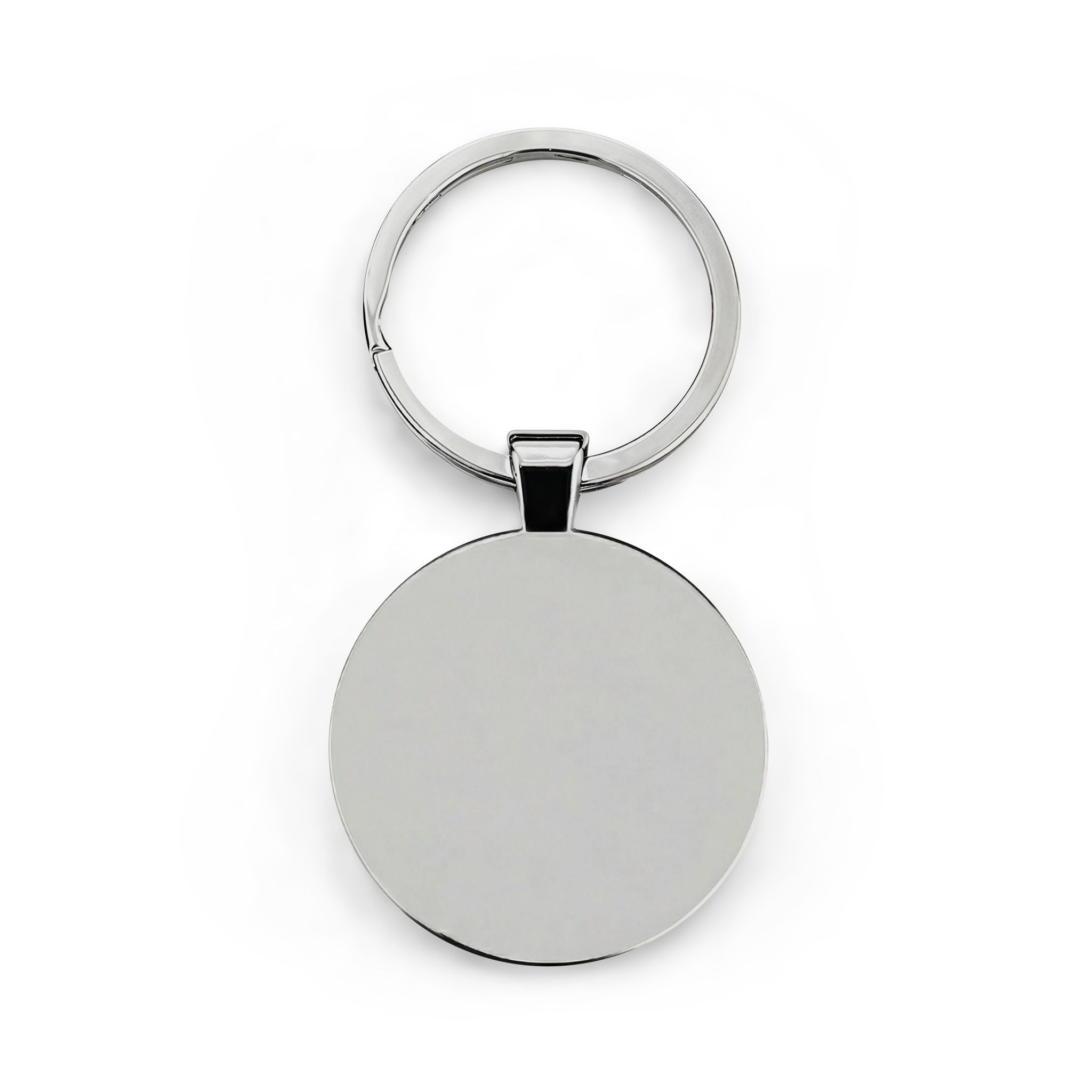 Round Stainless Steel Keychain — 'Fruiture Farm' Black Phoenix Logo Keyring