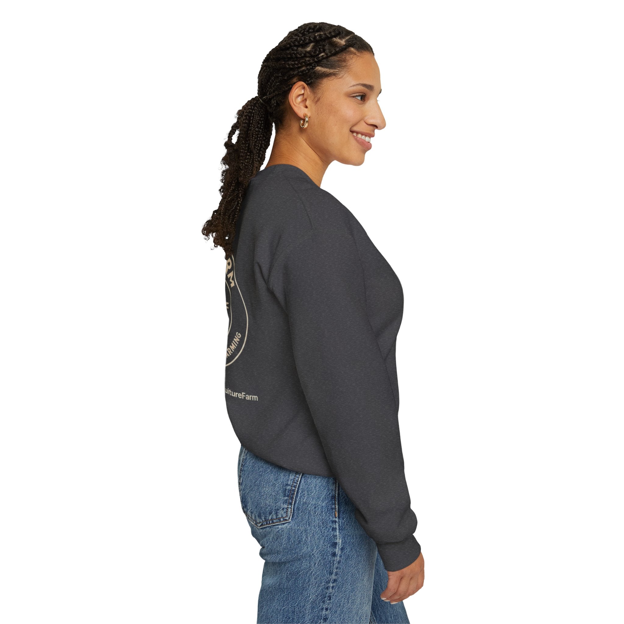 Fruiture Farm Crewneck Sweatshirt — "The Future of Black Farming" Logo Pullover