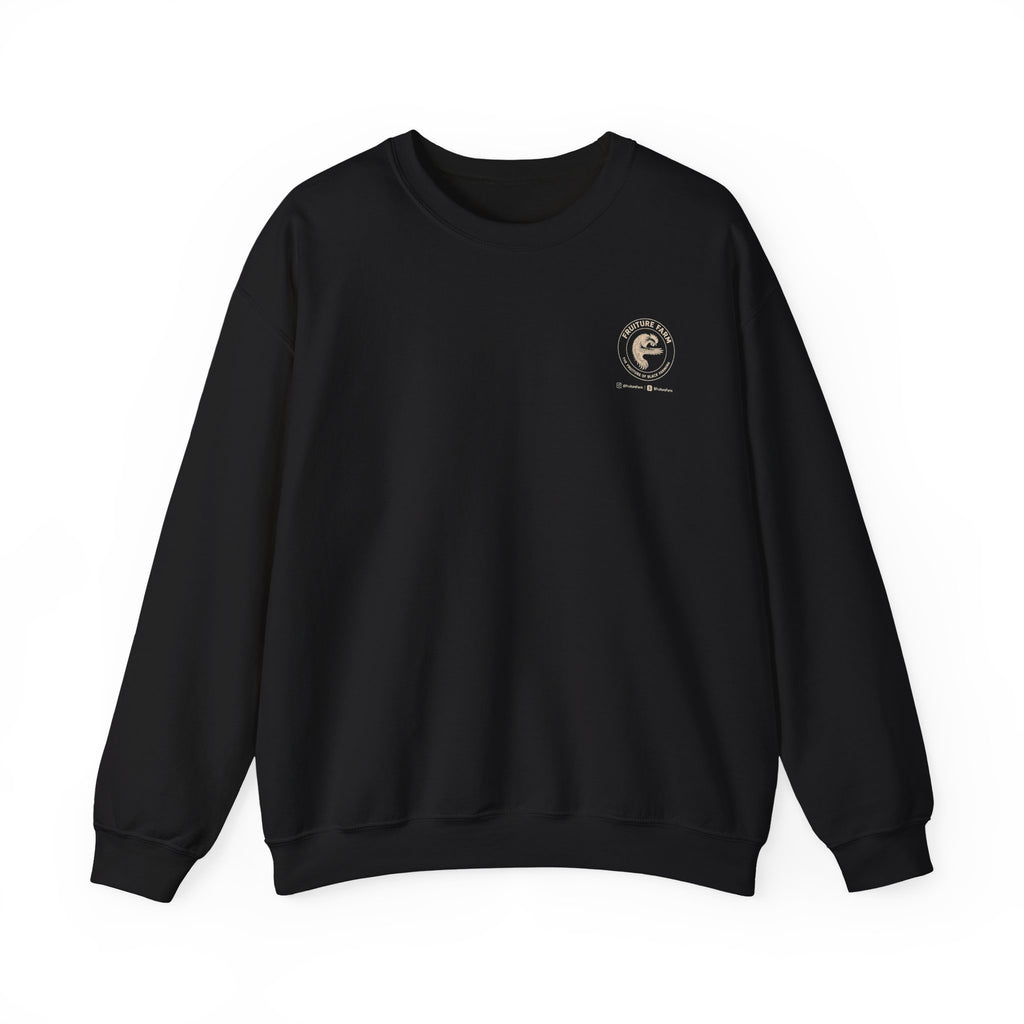 Fruiture Farm Crewneck Sweatshirt — "The Future of Black Farming" Logo Pullover