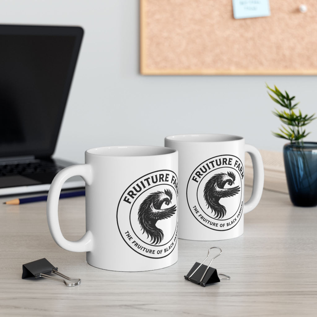 Ceramic Mug — Vintage Fruiture Farm Logo Coffee Cup (11oz, 15oz)
