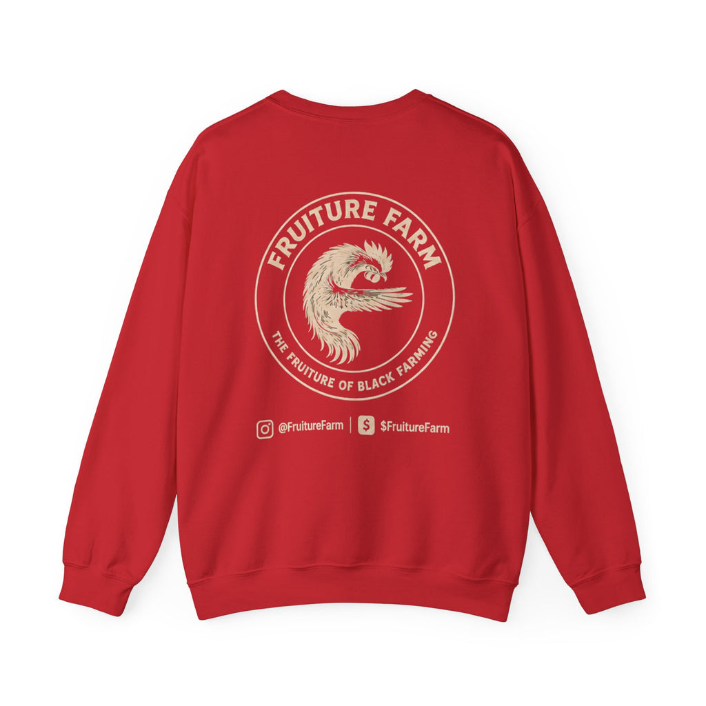 Fruiture Farm Crewneck Sweatshirt — "The Future of Black Farming" Logo Pullover