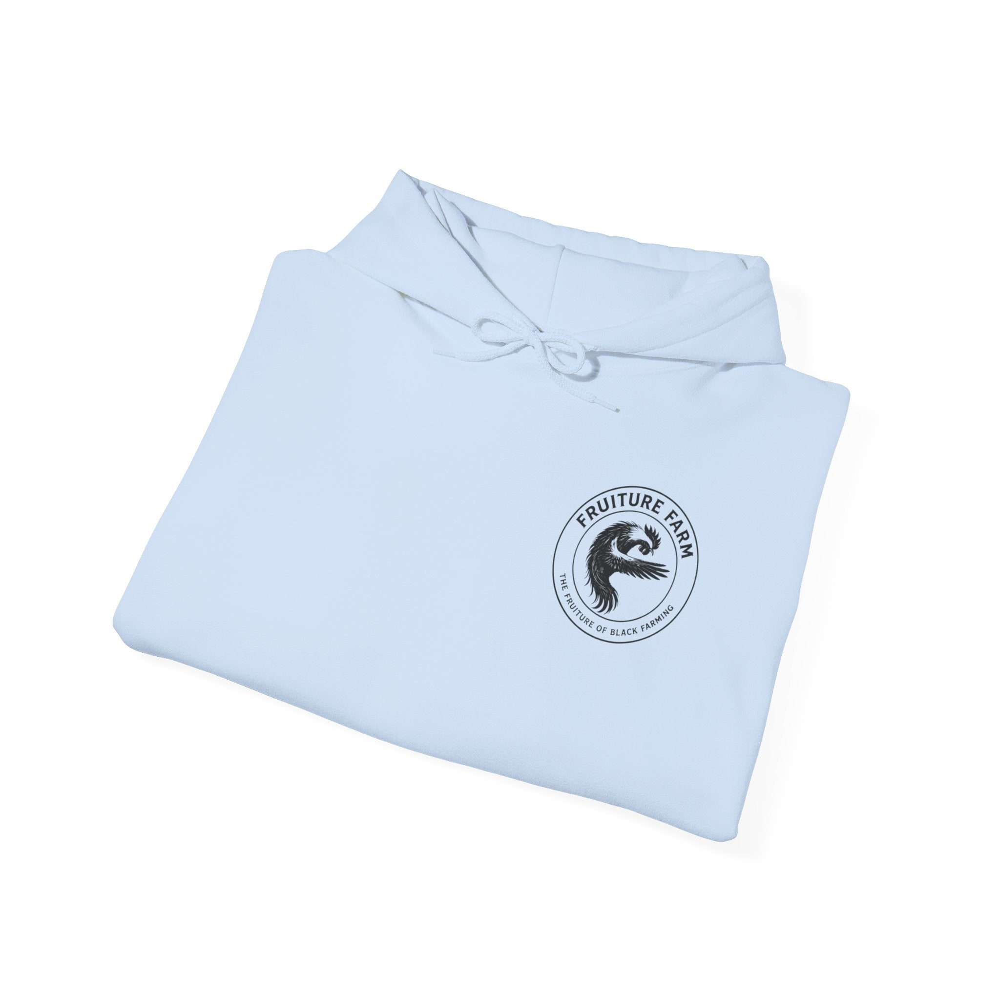 Fruit Farm Logo Hoodie - Minimal Monochrome Crest Pullover