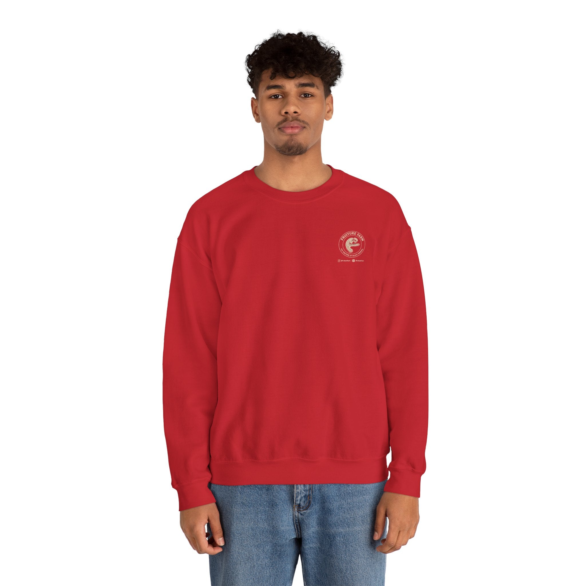 Fruiture Farm Crewneck Sweatshirt — "The Future of Black Farming" Logo Pullover