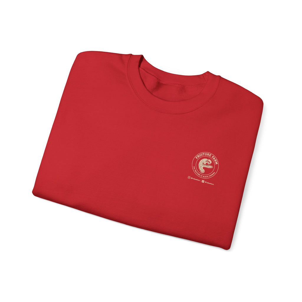 Fruiture Farm Crewneck Sweatshirt — "The Future of Black Farming" Logo Pullover