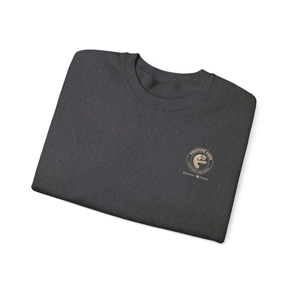 Fruiture Farm Crewneck Sweatshirt — "The Future of Black Farming" Logo Pullover