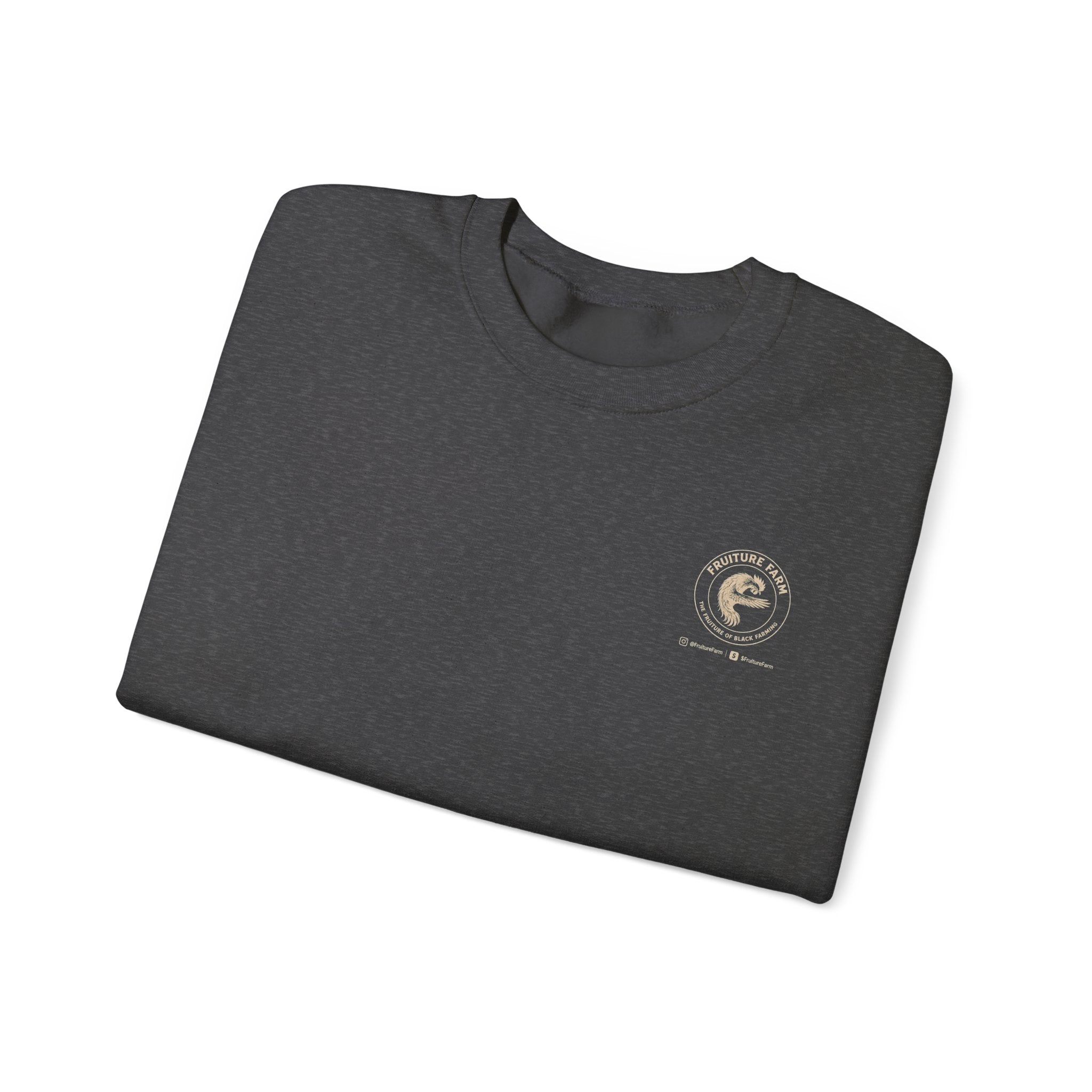 Fruiture Farm Crewneck Sweatshirt — "The Future of Black Farming" Logo Pullover