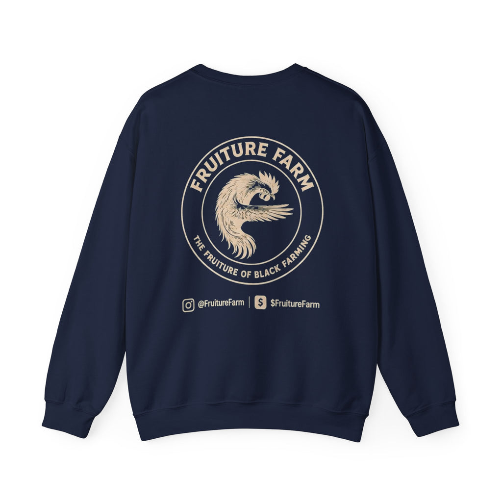 Fruiture Farm Crewneck Sweatshirt — "The Future of Black Farming" Logo Pullover