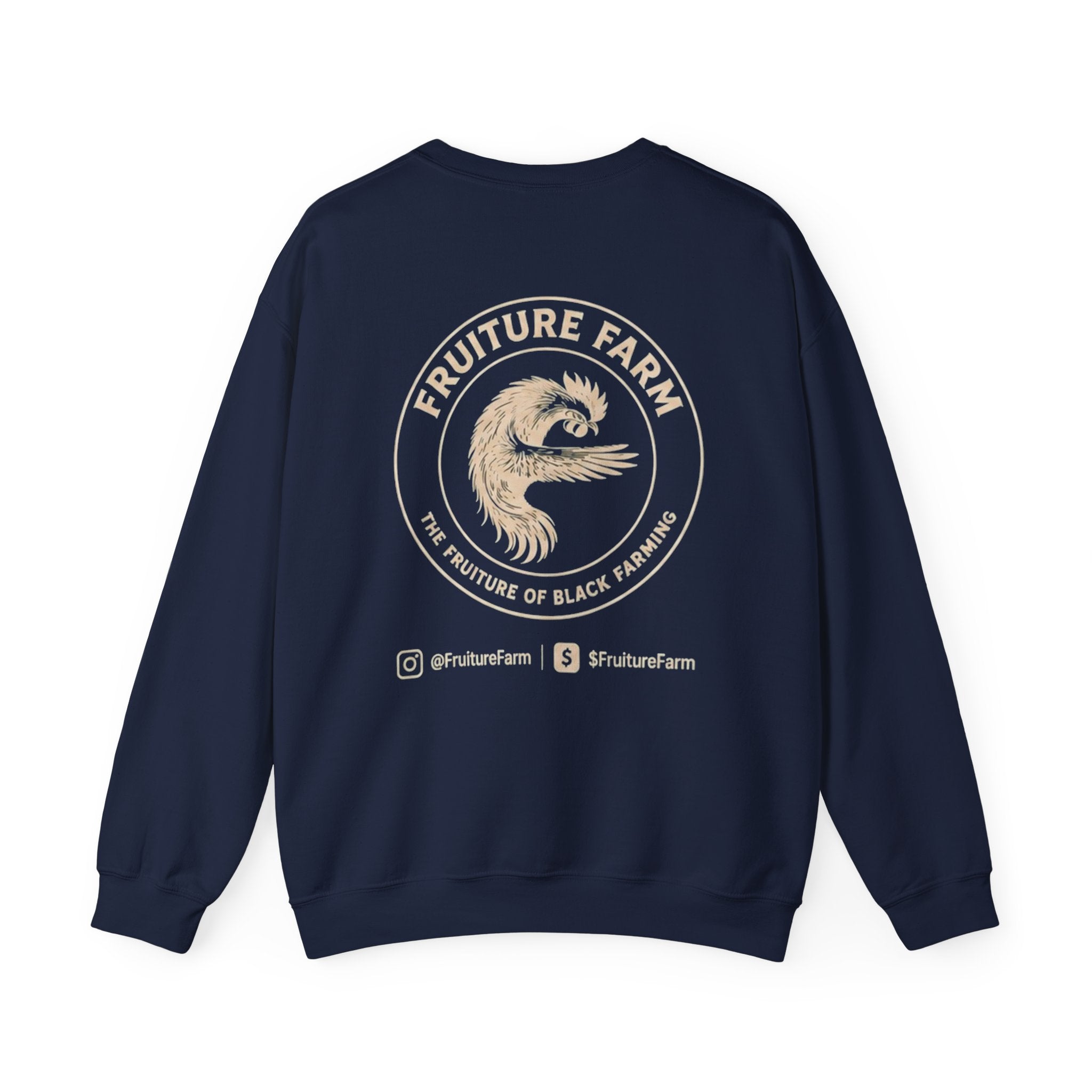Fruiture Farm Crewneck Sweatshirt — "The Future of Black Farming" Logo Pullover