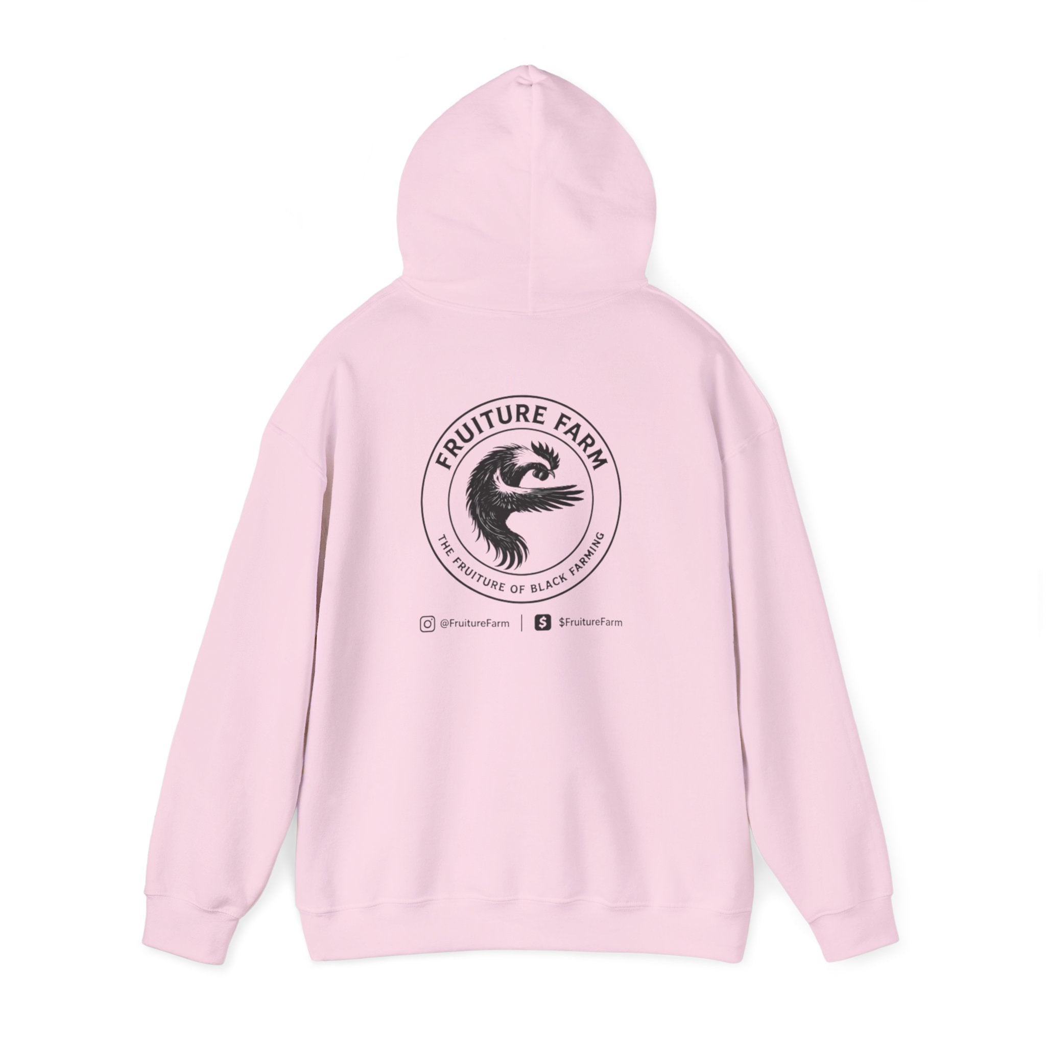 Fruit Farm Logo Hoodie - Minimal Monochrome Crest Pullover