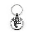 Round Stainless Steel Keychain — 'Fruiture Farm' Black Phoenix Logo Keyring