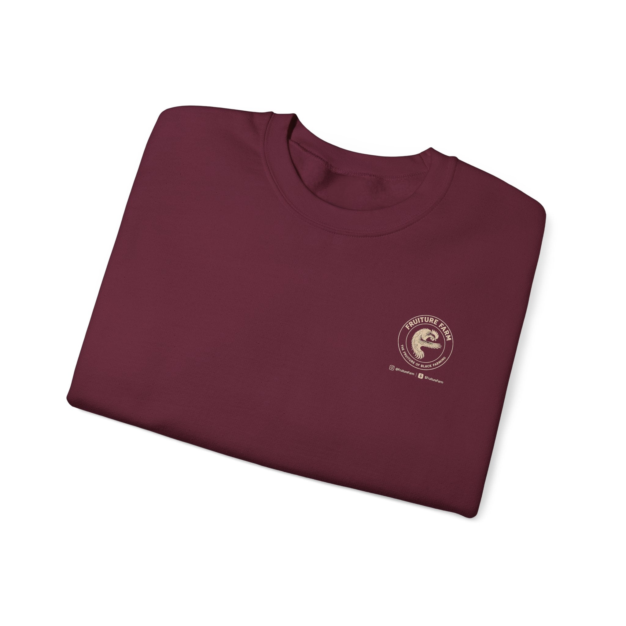 Fruiture Farm Crewneck Sweatshirt — "The Future of Black Farming" Logo Pullover