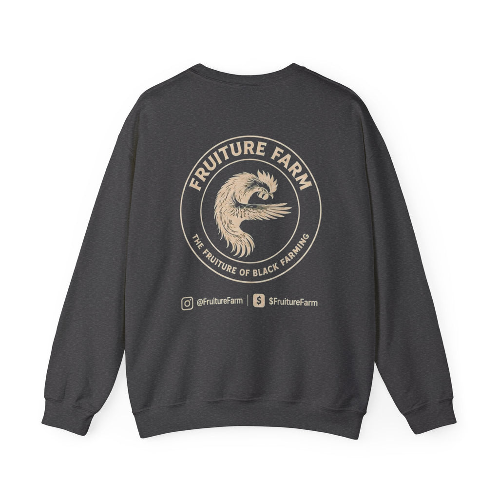 Fruiture Farm Crewneck Sweatshirt — "The Future of Black Farming" Logo Pullover