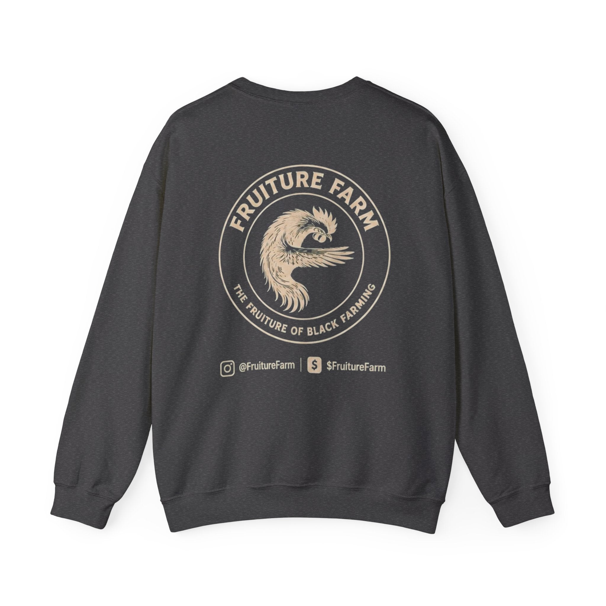 Fruiture Farm Crewneck Sweatshirt — "The Future of Black Farming" Logo Pullover