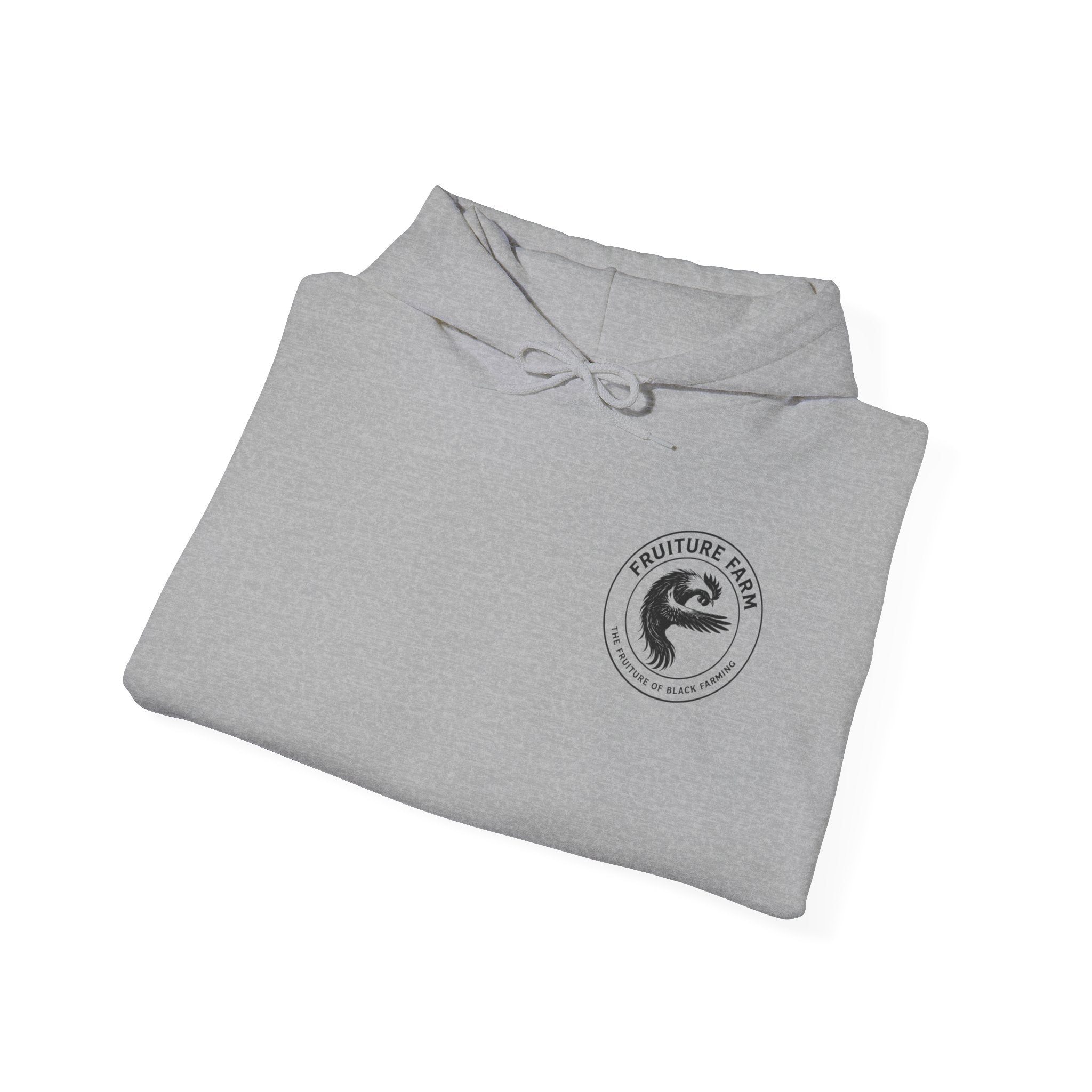 Fruit Farm Logo Hoodie - Minimal Monochrome Crest Pullover