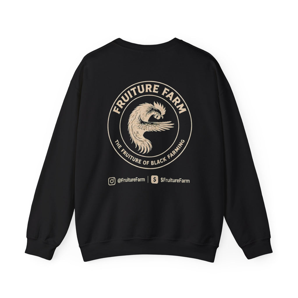 Fruiture Farm Crewneck Sweatshirt — "The Future of Black Farming" Logo Pullover