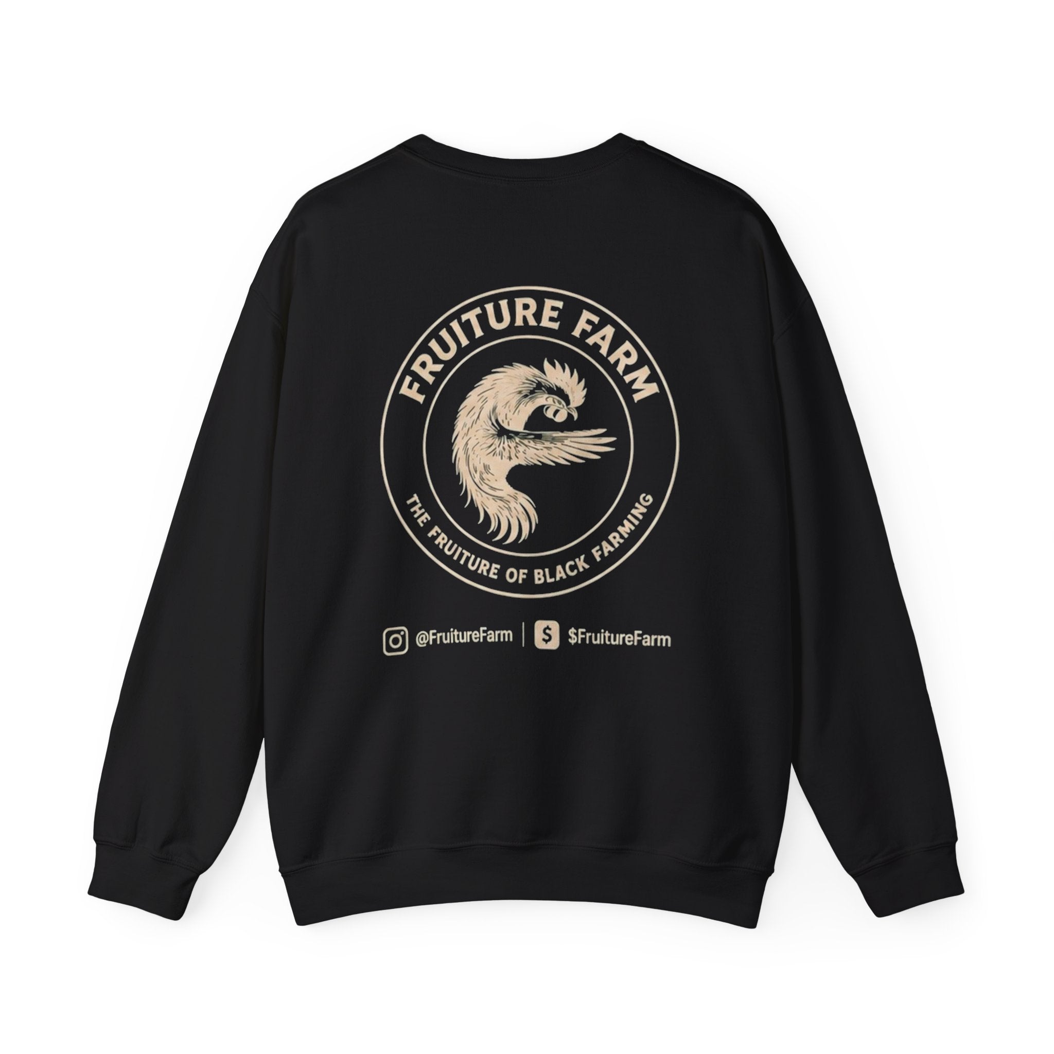 Fruiture Farm Crewneck Sweatshirt — "The Future of Black Farming" Logo Pullover