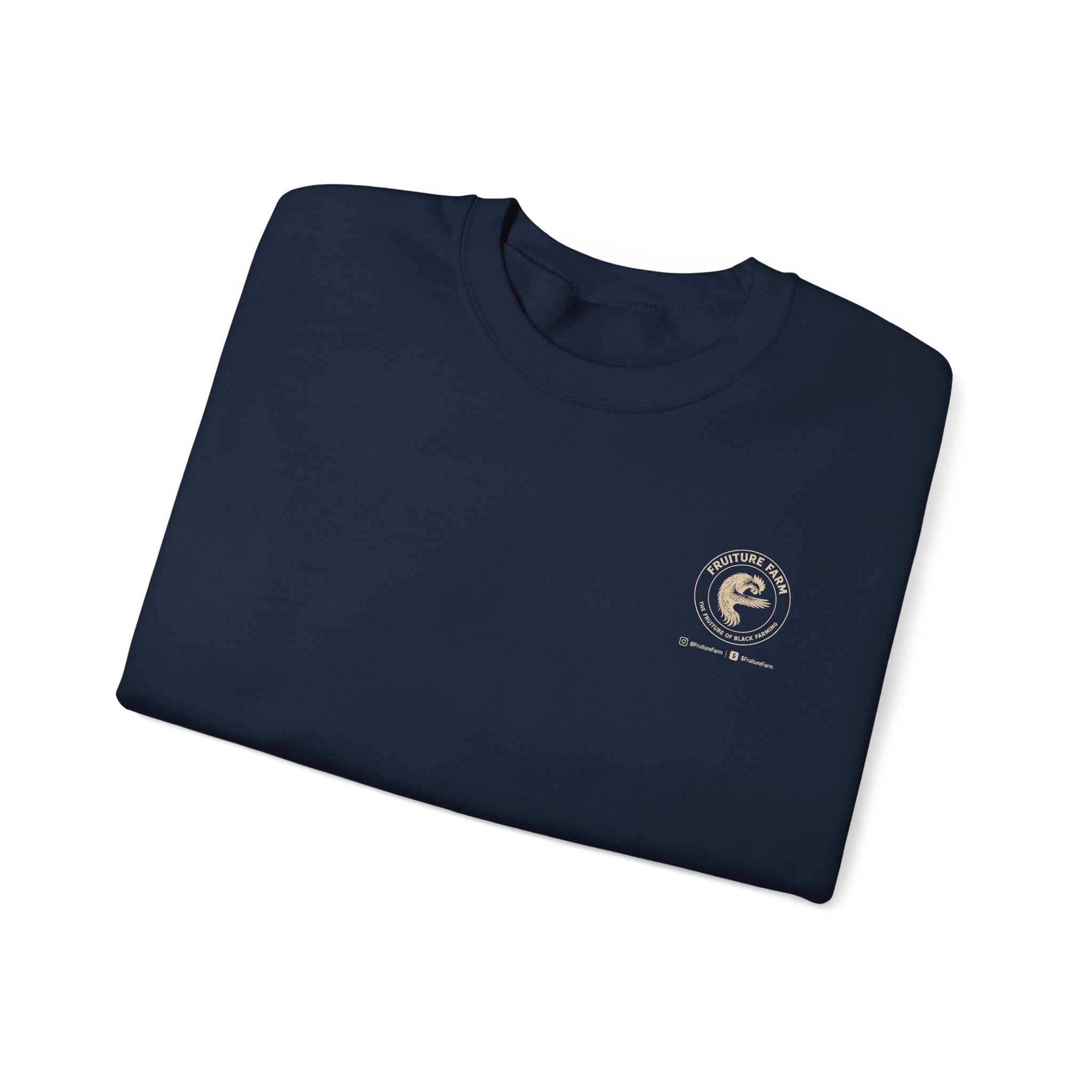 Fruiture Farm Crewneck Sweatshirt — "The Future of Black Farming" Logo Pullover