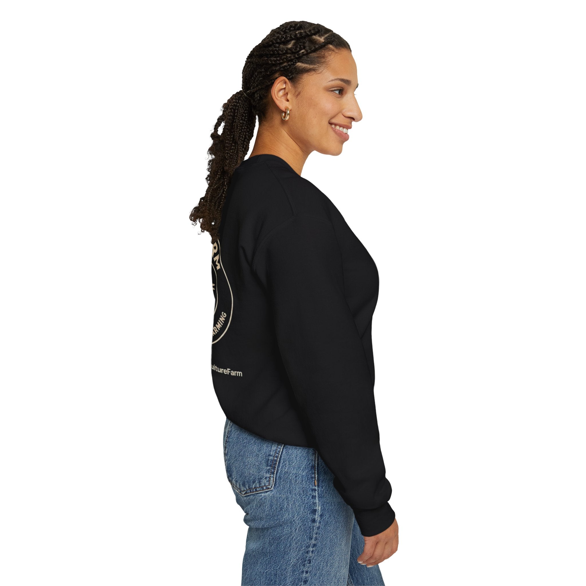 Fruiture Farm Crewneck Sweatshirt — "The Future of Black Farming" Logo Pullover